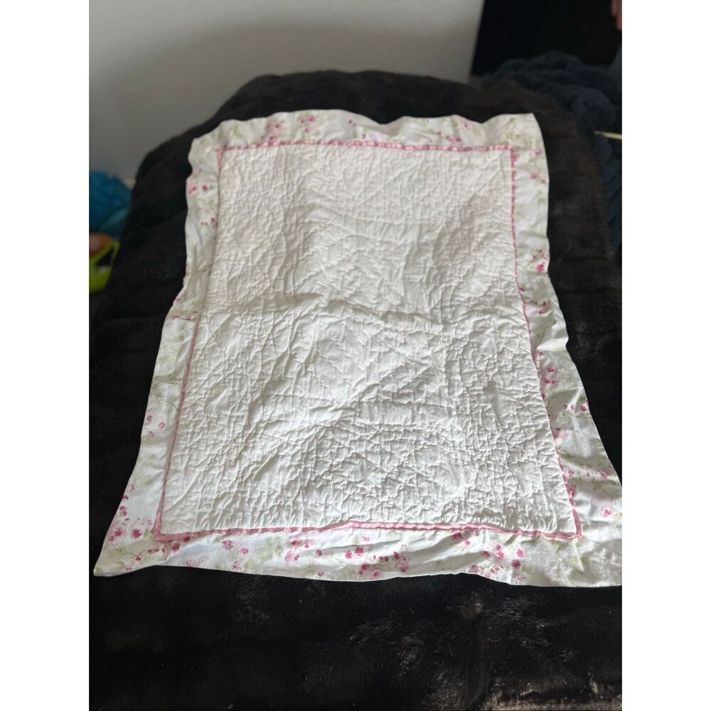 Rachel Ashwell Simply Shabby Chic Cherry Blossom Roses Satin Trim Sham (2 )